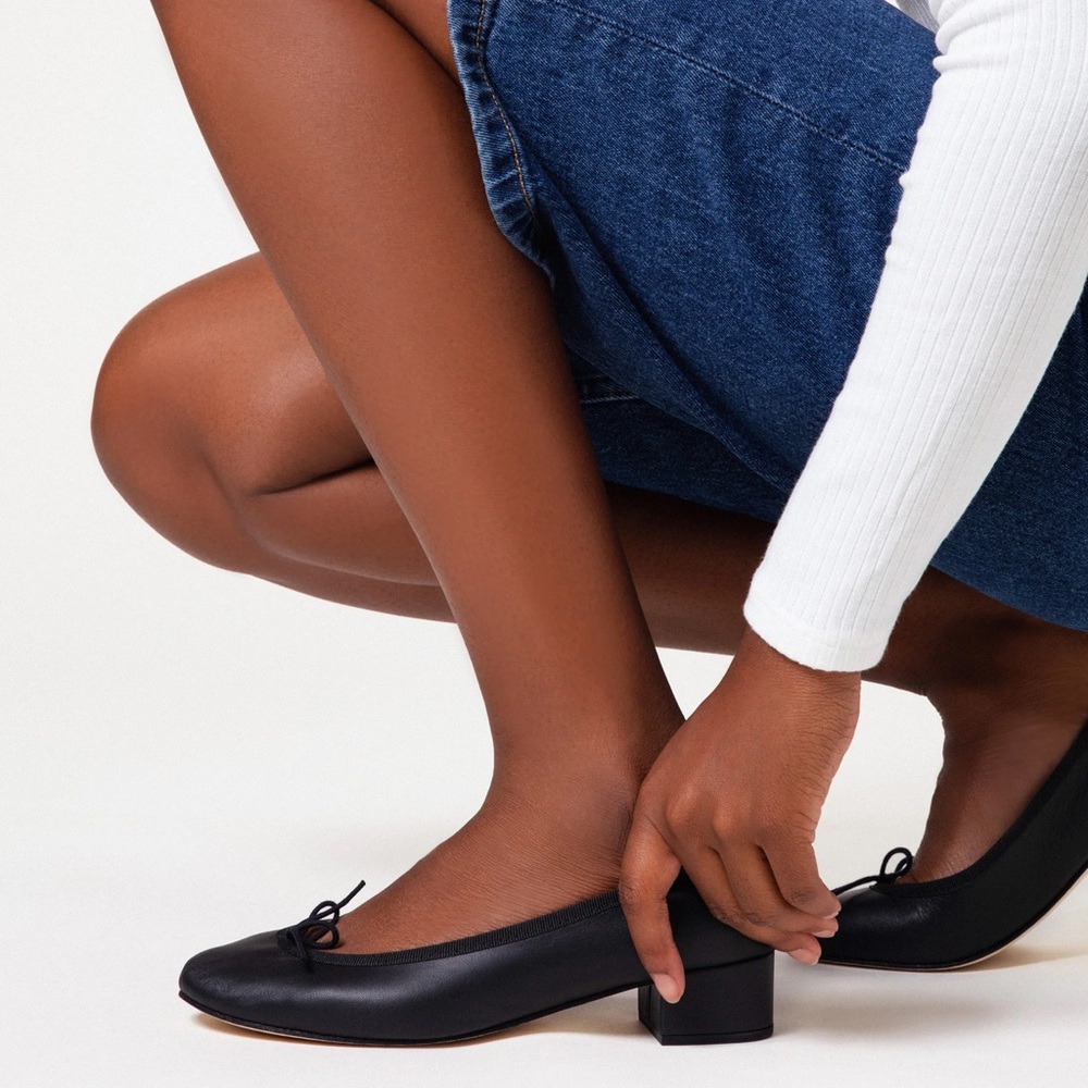 Repetto Camille ballet pumps heel in black leather nappa size 40.5 (9.5) - Picture 3 of 14